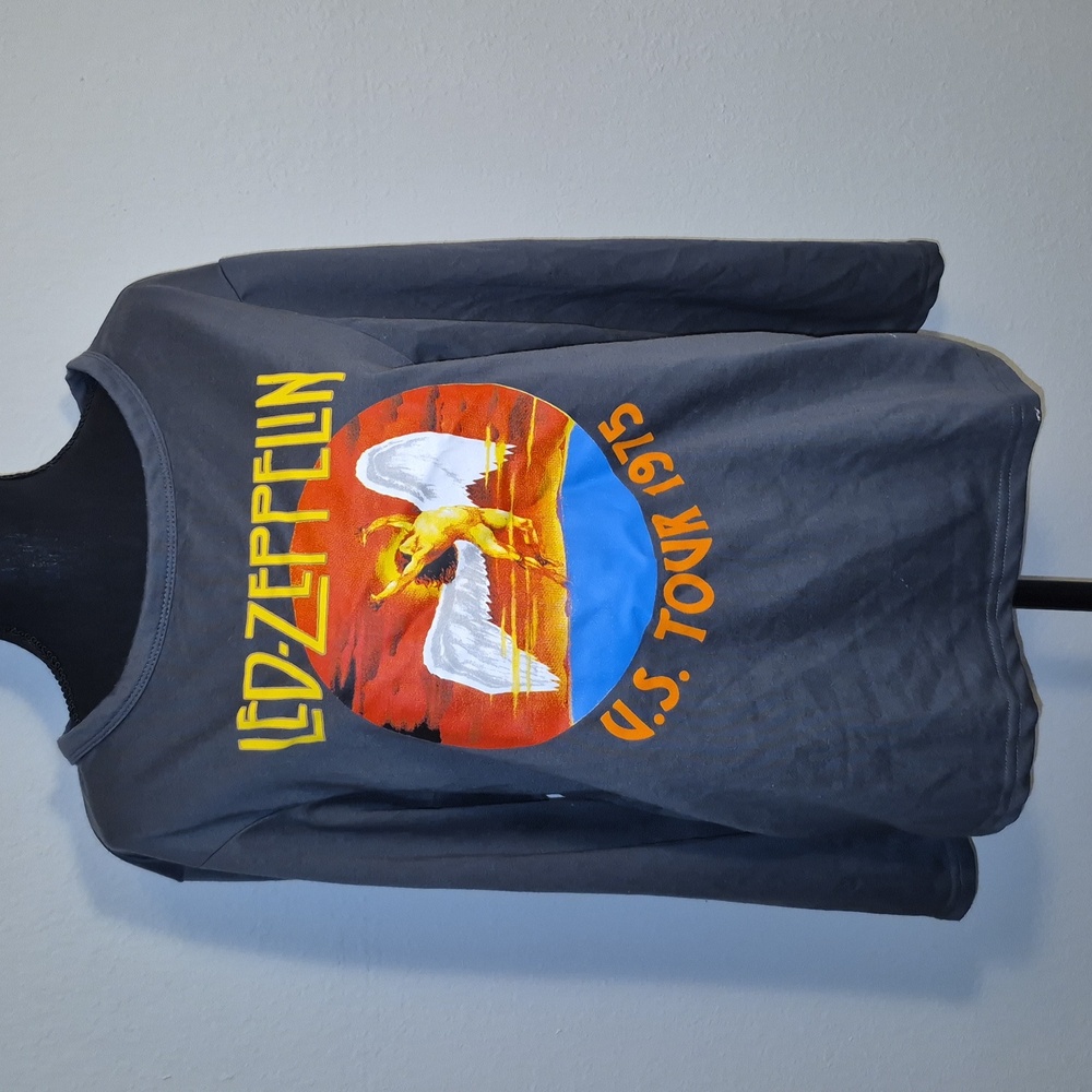 MISLOOK Retro Led Zeppelin Oversize Long Sleeve Top
